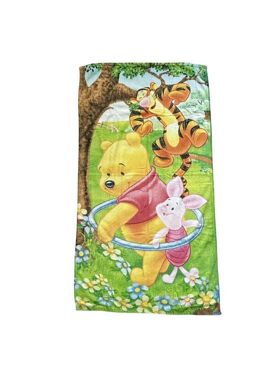 Disney Other - Vintage Winnie The Pooh Piglet & Tigger Playing Beach Towel 30”x 54" 100% Cotton